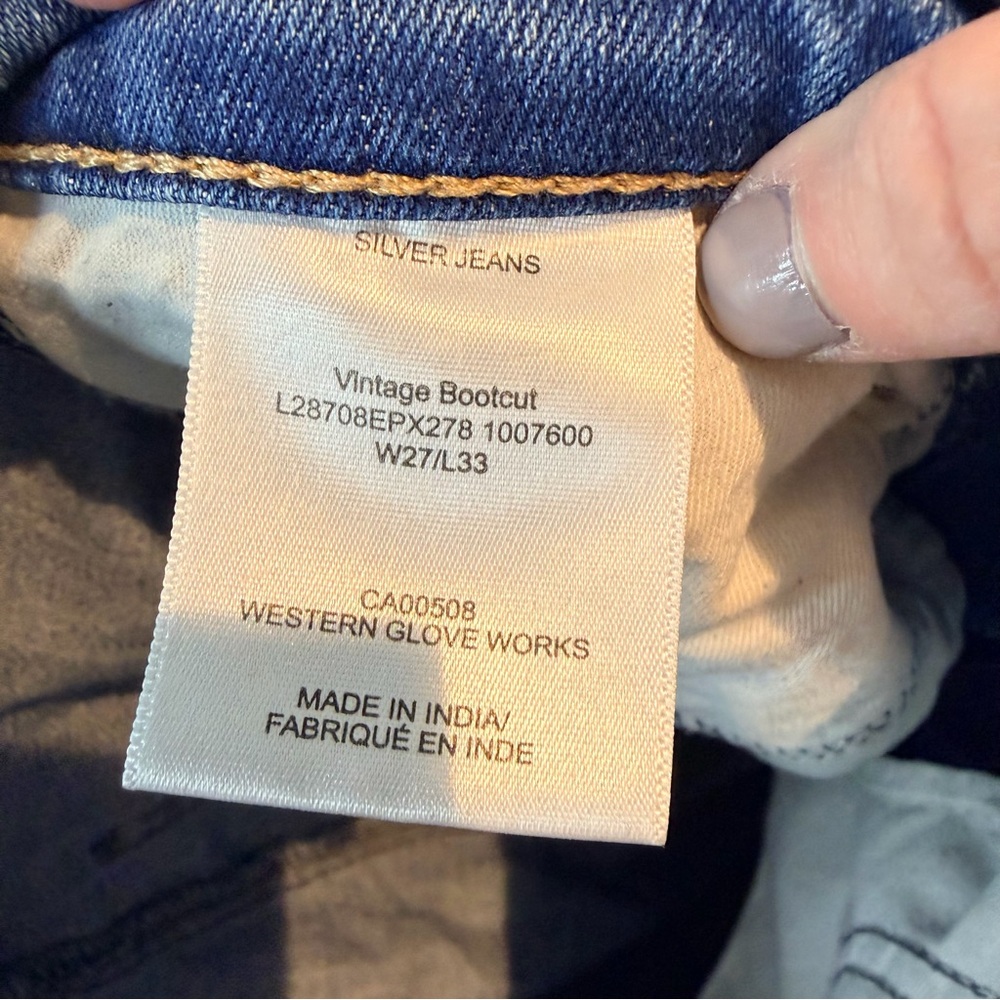 SILVER JEANS CO Women’s Size 27 Denim Vintage Bootcut Style Stretch High Rise - Picture 12 of 16